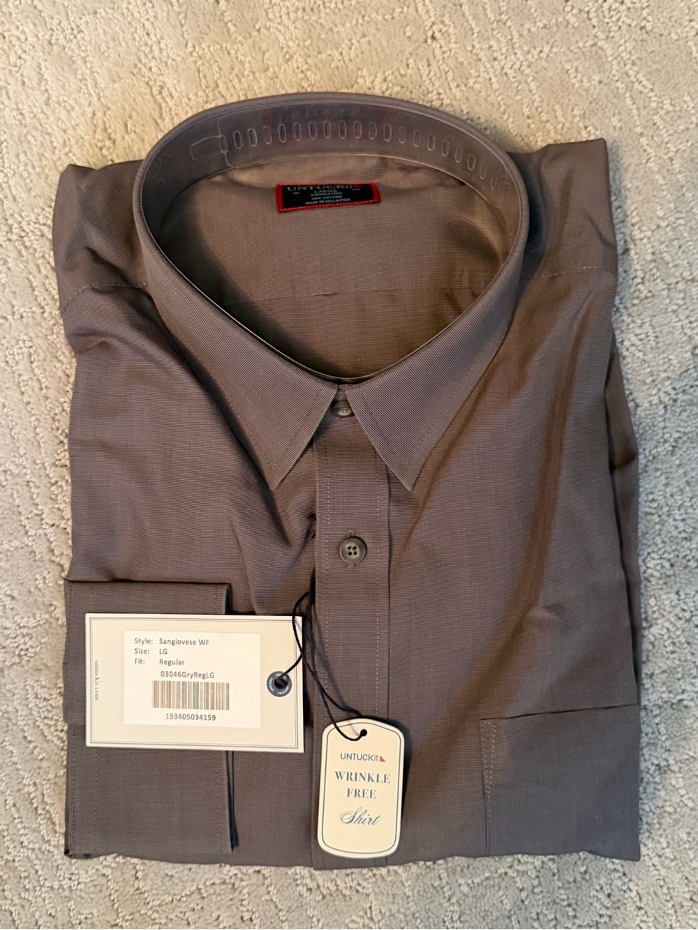 UNTUCKit Men's Dress Shirt - Gray